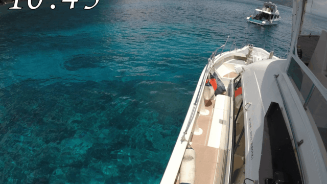 ポイントへ到着(移動の時間は海況で前後します)